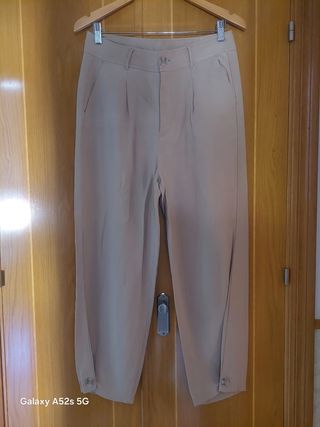 Pantalón mujer beige