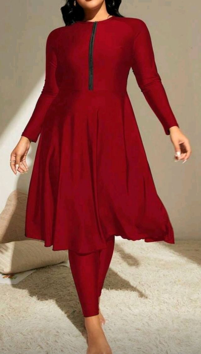Bañador/Burkini Rojo Manga Larga