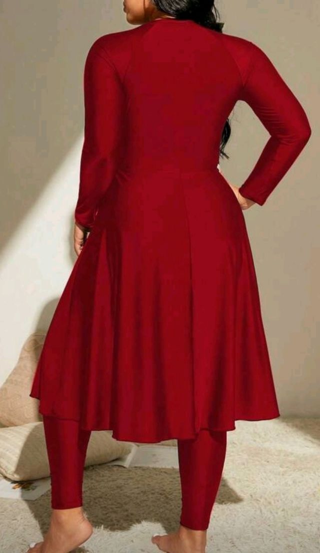 Bañador/Burkini Rojo Manga Larga