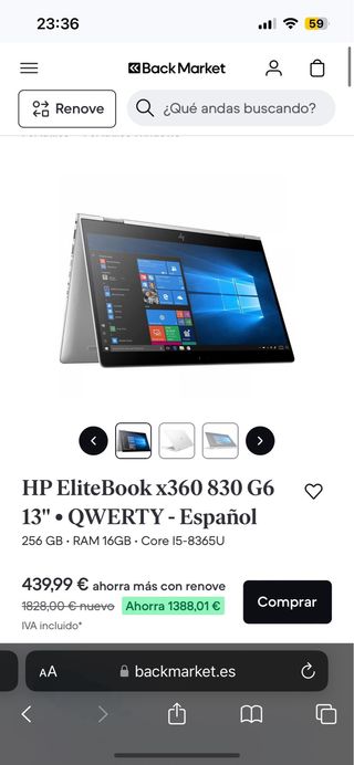 HP Elitebook x360 830 G6 ordenador tactil