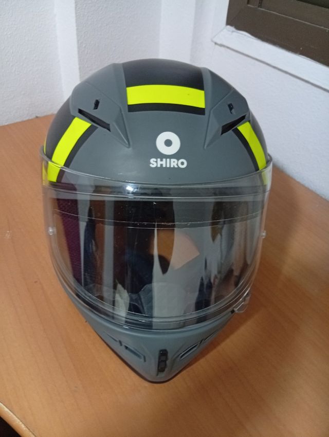 Casco Shiro SH-870 Full Face.Gris/Amarillo
