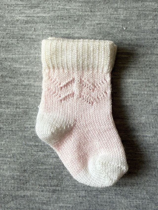 Calzini per bambini 3-6 mesi rosa e bianchi