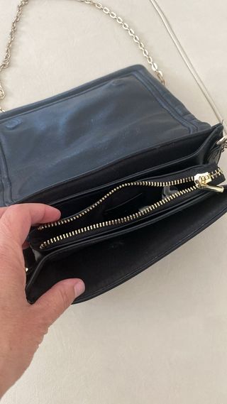 Bolso Zara Negro Cadena Dorada