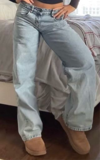 Jeans Motel Rock Lavado Azul Claro