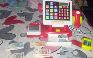 Caja registradora de juguete con accesorios