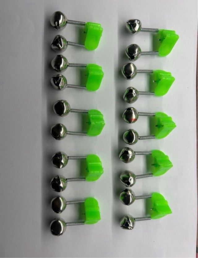 Lote 10 Cascabeles verdes de pesca
