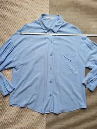 Camisa Pull&Bear Azul Talla S