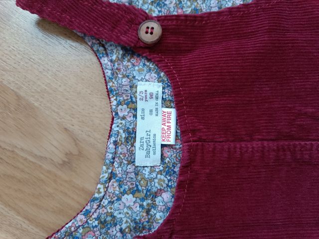 Vestido pichi Zara talla 2-3