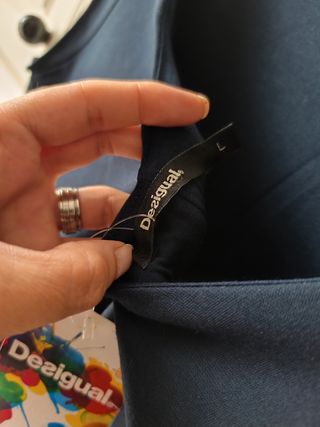 Vestido Desigual azul estampado