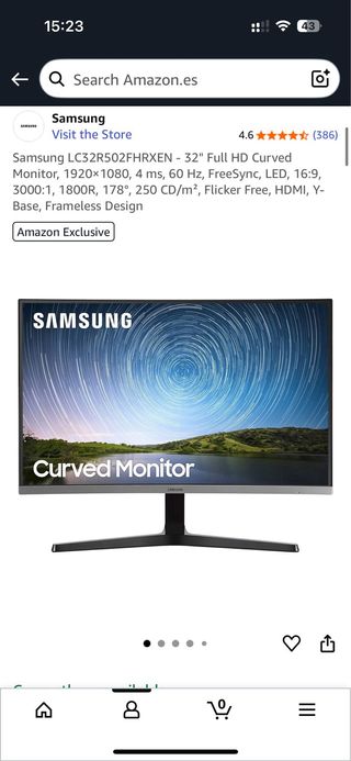 Monitor Curvo Samsung 32 Full HD
