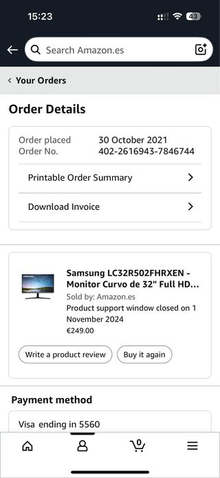 Monitor Curvo Samsung 32 Full HD