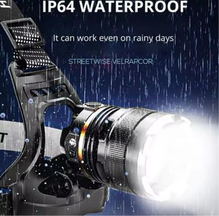 Linterna frontal LED para pesca muy potente. 