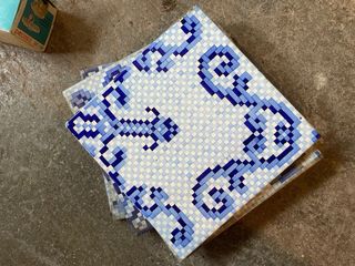 Azulejo vintage decorado