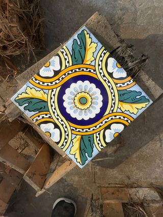 Azulejo vintage decorado