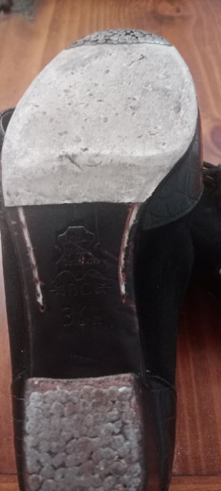 Zapatos Flamencos Tacón Cubano Ancho Negro