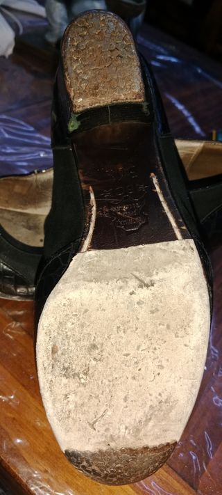 Zapatos Flamencos Tacón Cubano Ancho Negro