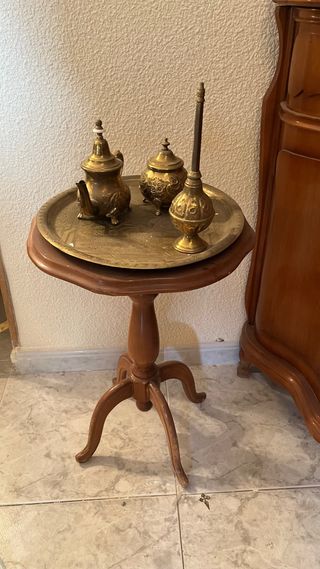 Mesita de salón madera y metal