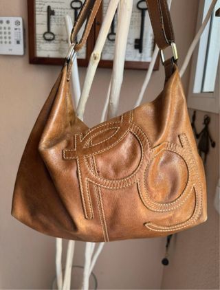 Bolso Purificación García Piel Marrón