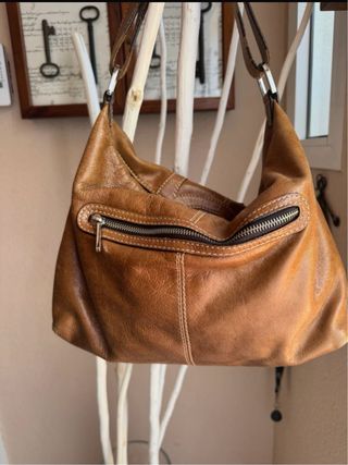 Bolso Purificación García Piel Marrón