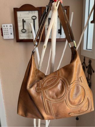 Bolso Purificación García Piel Marrón