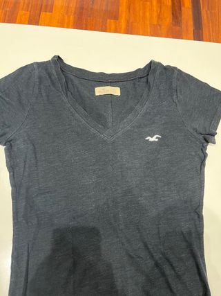 Camiseta Hollister Negra Talla XS