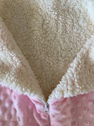 Saco bebé invierno pelo rosa
