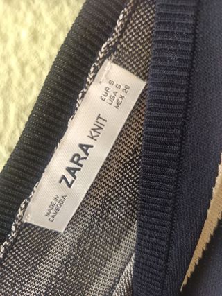 Jersey Zara Rayas Azul y Blanco