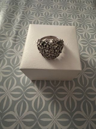 Anillo Pandora Flores Plata