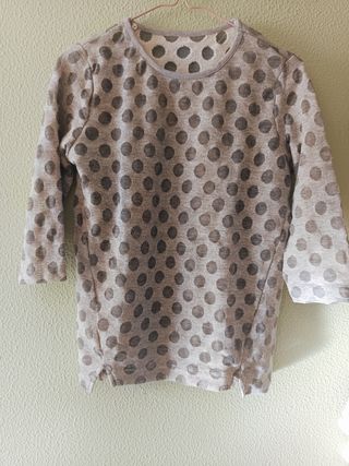 Jersey gris lunares