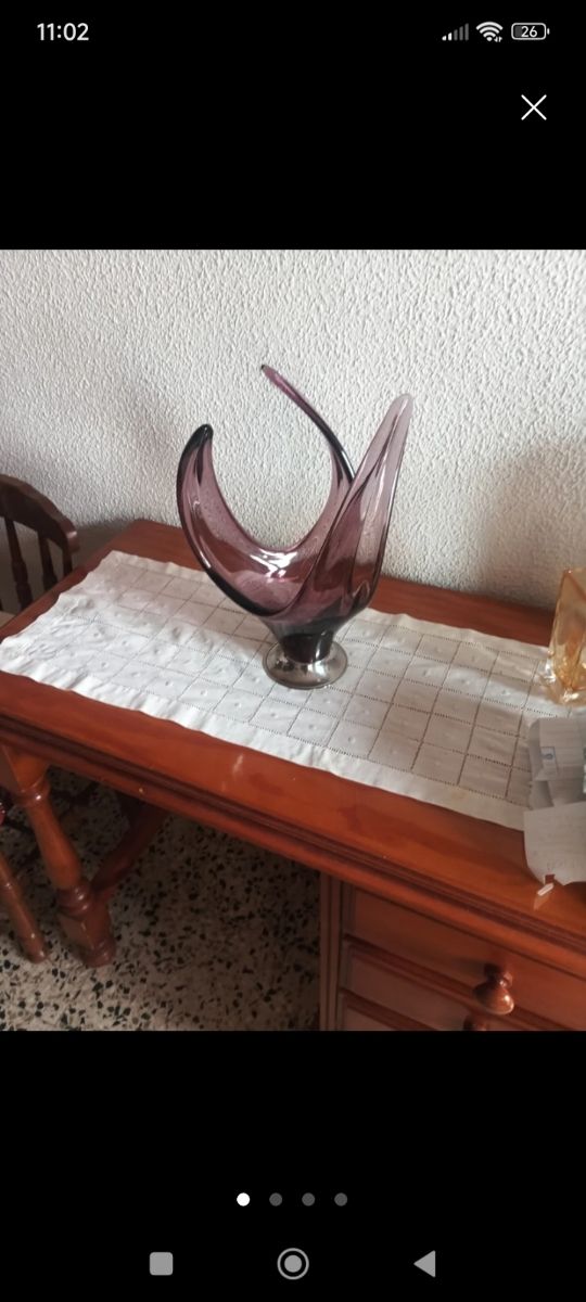 Centro de mesa de cristal Murano