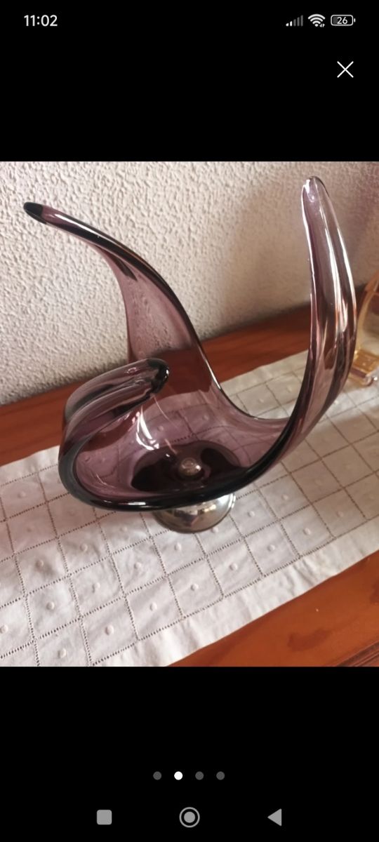 Centro de mesa de cristal Murano