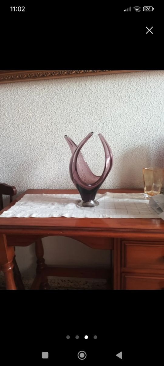 Centro de mesa de cristal Murano