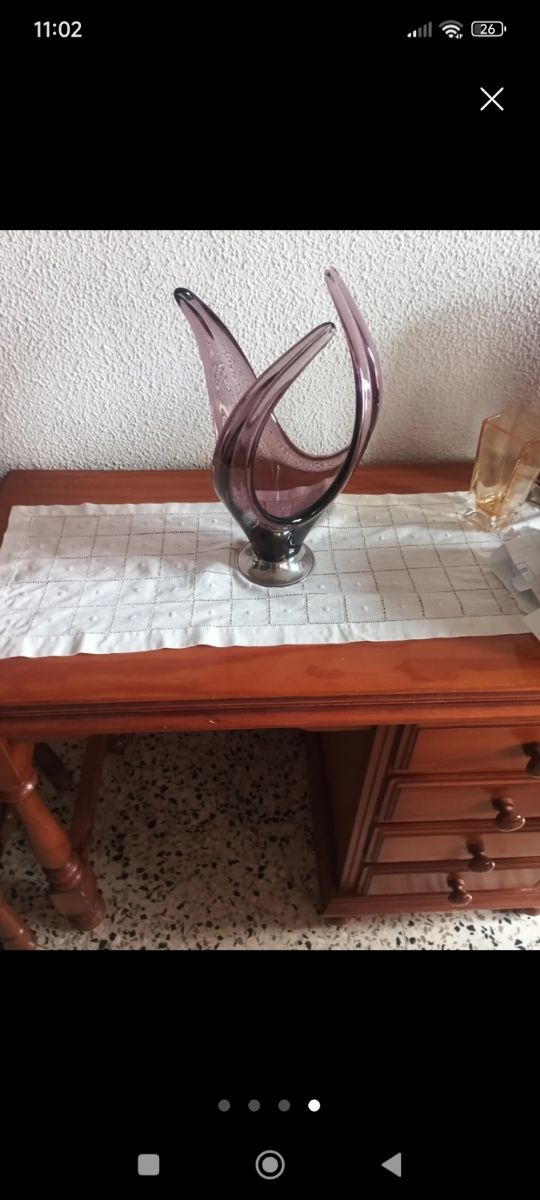 Centro de mesa de cristal Murano