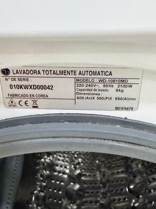 Lavadora LG Direct Drive 8kg de carga frontal 