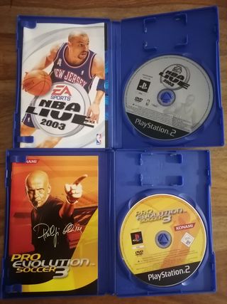 NBA Live 2003 y Pro Evolution Soccer 3 PS2