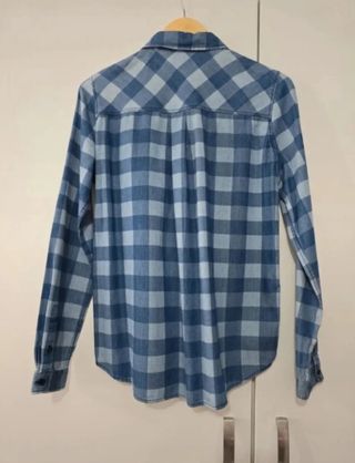 Camisa vaquera cuadros azul Talla S