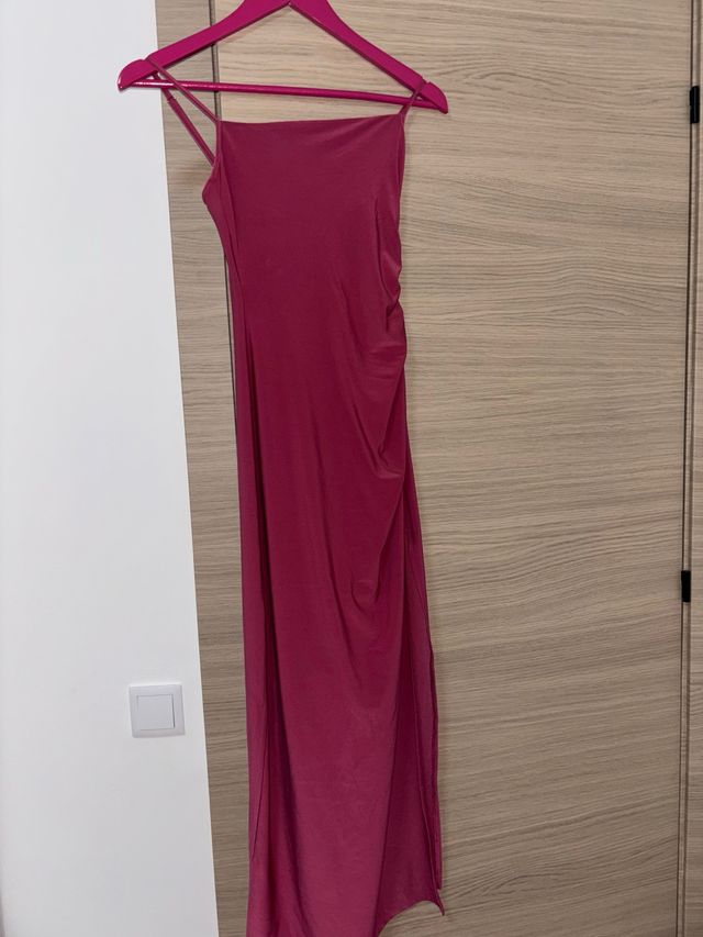 Vestido largo rosa ajustado talla S