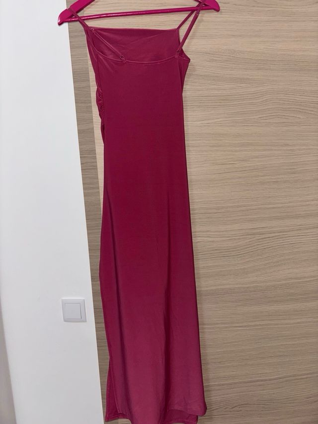 Vestido largo rosa ajustado talla S