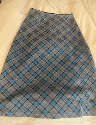 Falda escocesa azul y gris