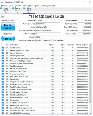 SSD Trascend 420K 64GB