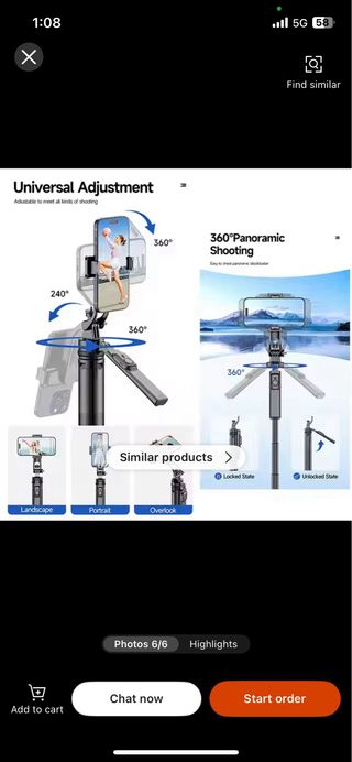Treppiede FPBIEN per smartphone e action cam