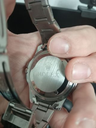 Rolex Oyster Perpetual Date Negro/Plateado