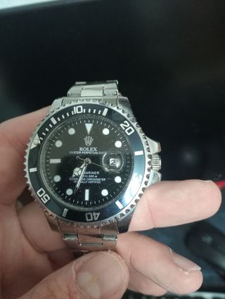 Rolex Oyster Perpetual Date Negro/Plateado