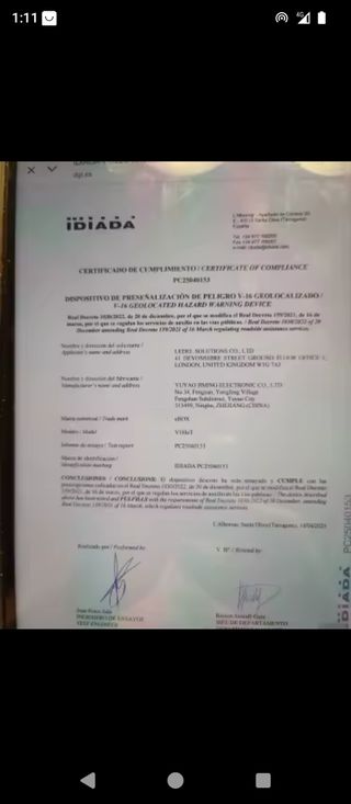 Ebox V16 Baliza Luz de Emergencia Geolocalizada