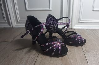 Zapatos Baile Latino Talla 36 Morado