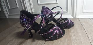 Zapatos Baile Latino Talla 36 Morado