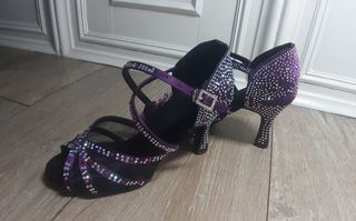 Zapatos Baile Latino Talla 36 Morado