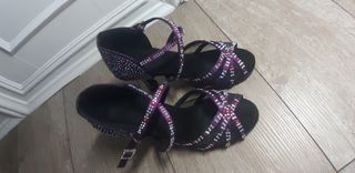 Zapatos Baile Latino Talla 36 Morado
