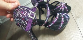 Zapatos Baile Latino Talla 36 Morado