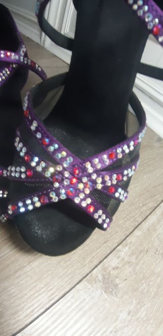 Zapatos Baile Latino Talla 36 Morado